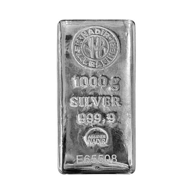 شمش نقره ۱ کیلوگرمی نادیر Nadir عیار 999.9 ریختگری